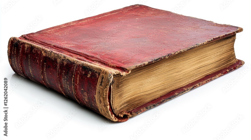 Antique Red Leather Book: A Glimpse into the Past - Vintage Book, Aged Pages, History, Culture, Classic Literature Antique Red Leather Book: A Glimpse into the Past - Vintage Book, Aged Pages, History, Culture, Classic Literature