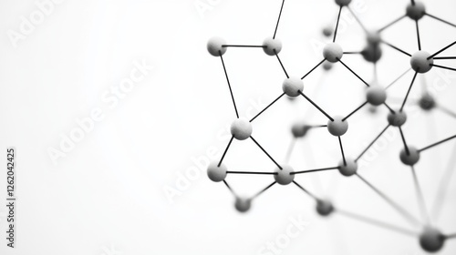 Obraz na płótnie Abstract molecule network structure; science background w salonie