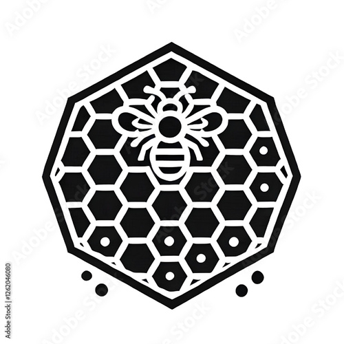 Honeycomb symbol isolated on white background