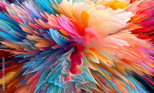 Wallpaper Mural Vibrant explosion of colors in an abstract artistic display Torontodigital.ca