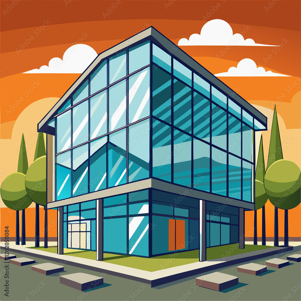 Fototapeta premium glass building facade