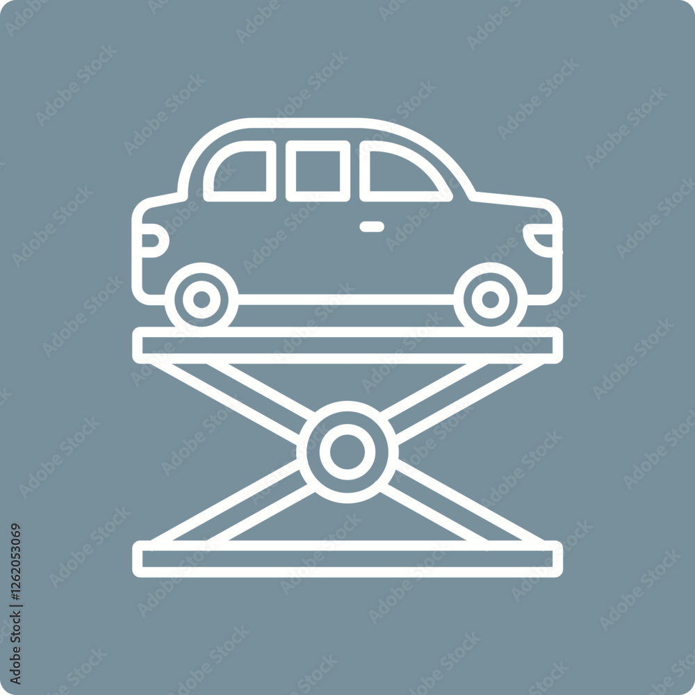 Obraz premium Hydraulic Car Icon