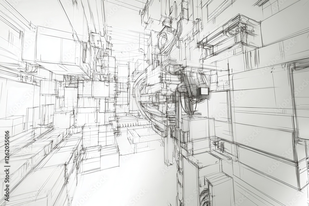 Sketch of Fully Automated Packaging System in Operation Sketch of Fully Automated Packaging System in Operation