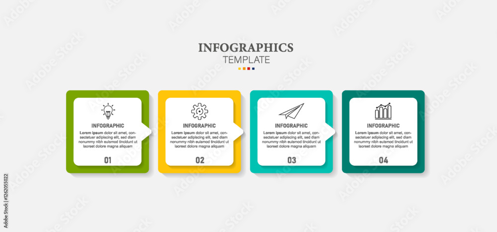 Minimal Infographic design business vector template with icons and 4 options or steps. Can be used for process diagram, presentations, workflow layout, banner, flow chart, info graph Minimal Infographic design business vector template with icons and 4 options or steps. Can be used for process diagram, presentations, workflow layout, banner, flow chart, info graph