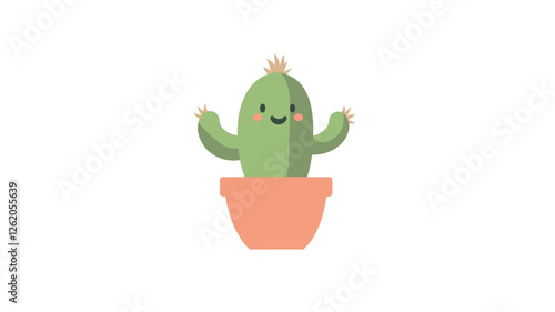 Happy Cactus Illustration