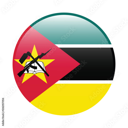 Free Download Mozambique circle flag logo icon digital vector illustration - GFXLoad