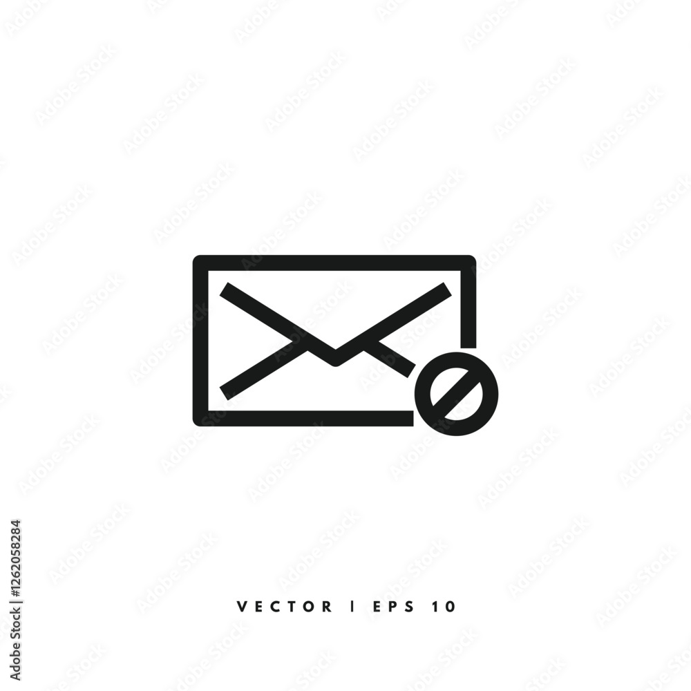 Mail Block Icon. Editable Stroke Mail Block Icon. Editable Stroke