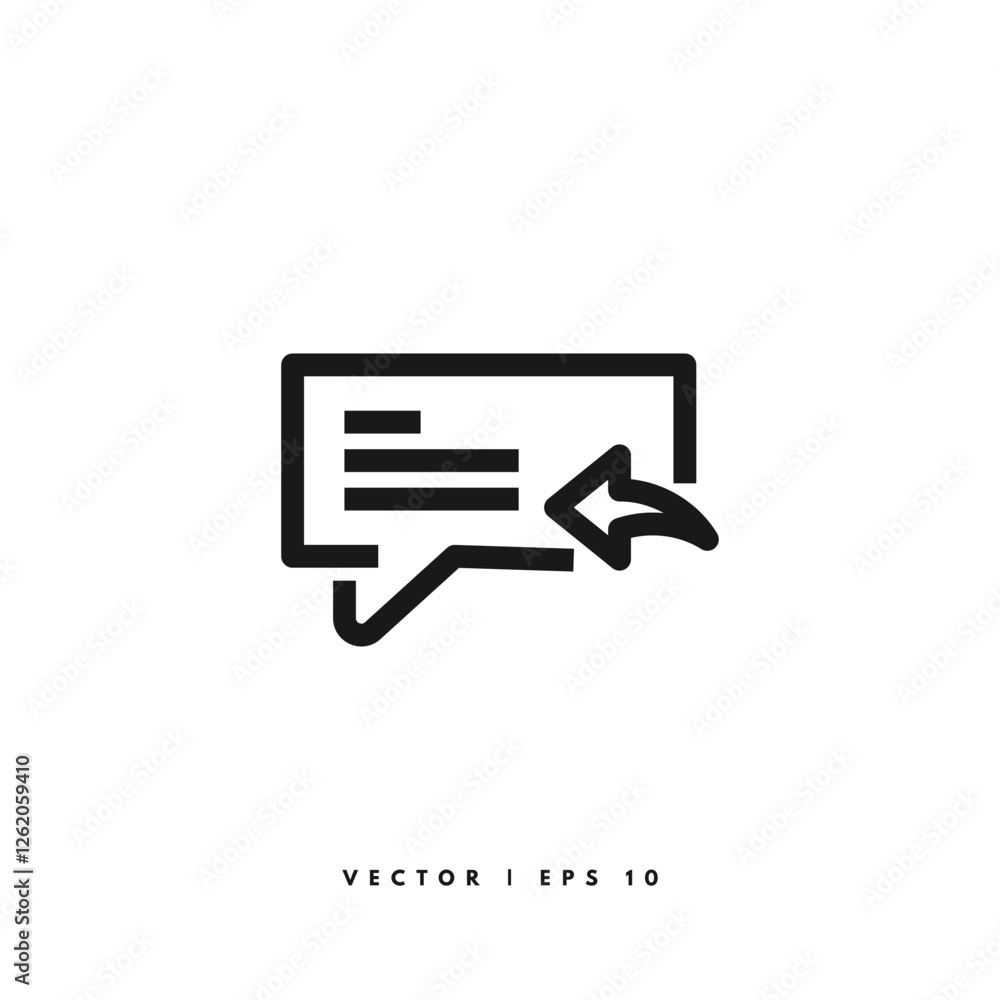 Reply Chat Icon. Editable Stroke Reply Chat Icon. Editable Stroke
