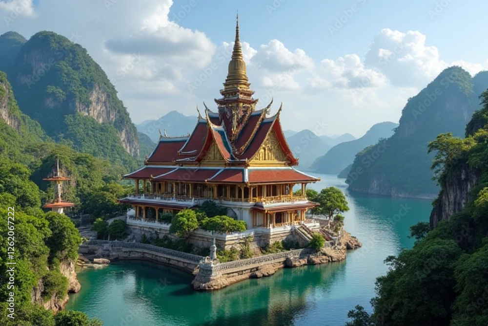 Naklejka premium temple of the emerald buddha