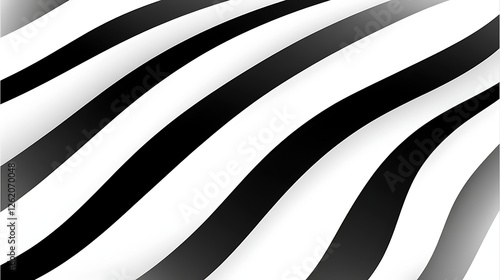 Wallpaper Mural Abstract Black and White Wavy Stripes Design Pattern Modern Creative Art Artistic Wallpaper Backdrop Torontodigital.ca