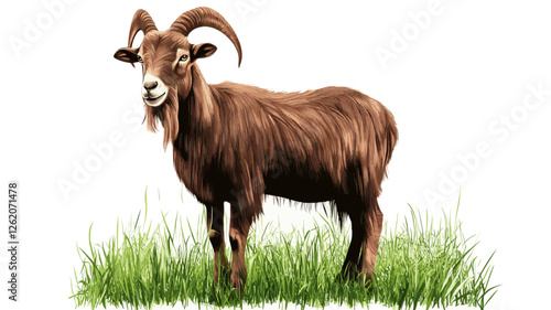 Brown Goat Illustration