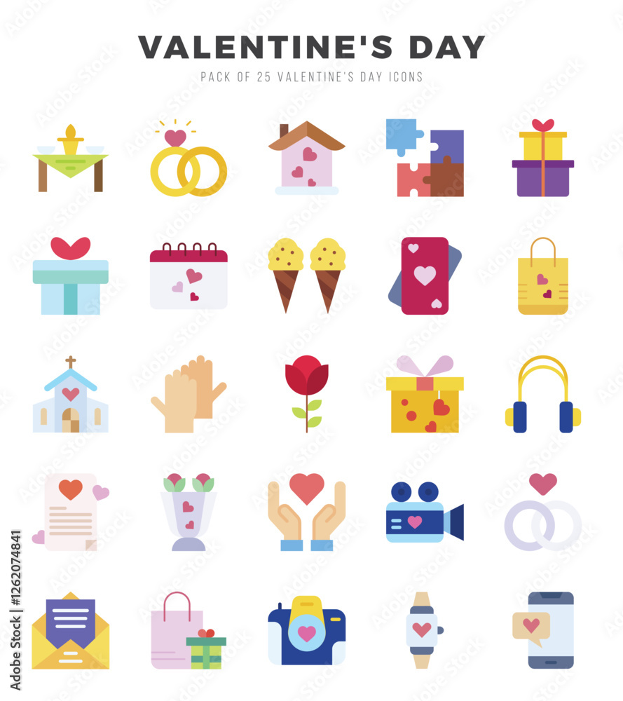 Set of Valentine'S Day Icons. Simple line art style icons pack. Set of Valentine'S Day Icons. Simple line art style icons pack.