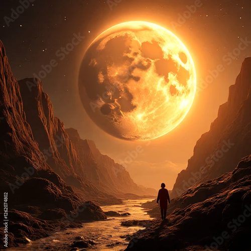 sunset in the desert