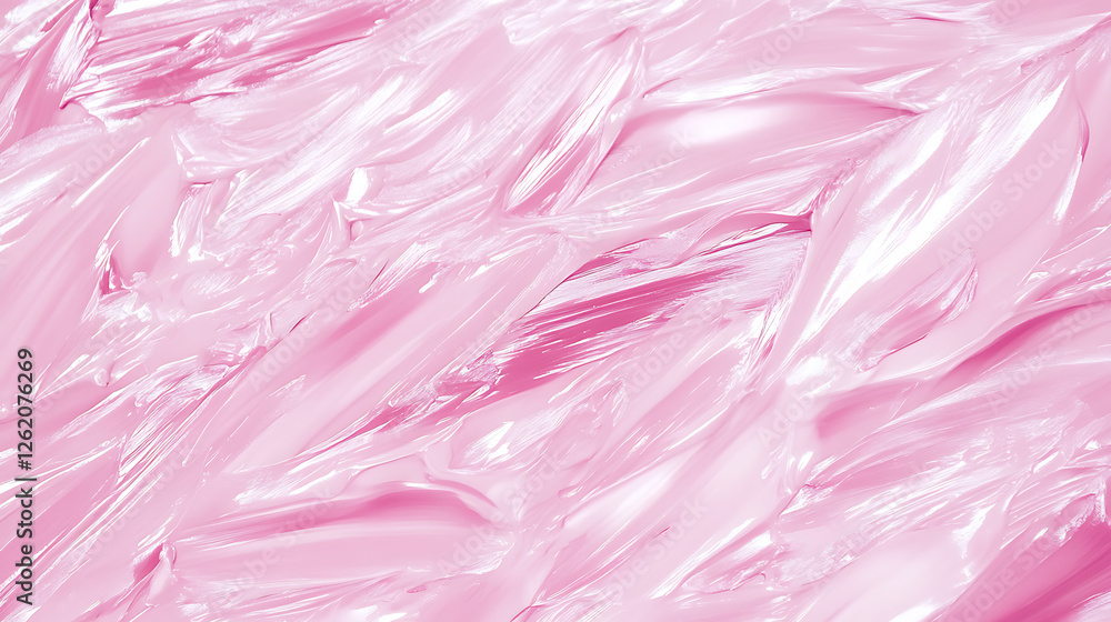 Fototapeta premium Abstract Pink Glossy Texture Backdrop with Flowing Lines and Gentle Curves for Artsy Modern Designs