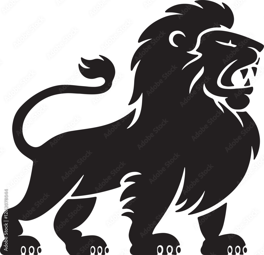 lion icon, lion silhouette vector design. lion icon, lion silhouette vector design.