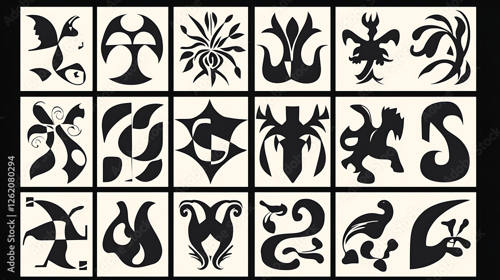 Artistic Visuals in Black and White Striking Symbolic Shapes and Forms Aesthetic Collection Display Artistic Visuals in Black and White Striking Symbolic Shapes and Forms Aesthetic Collection Display