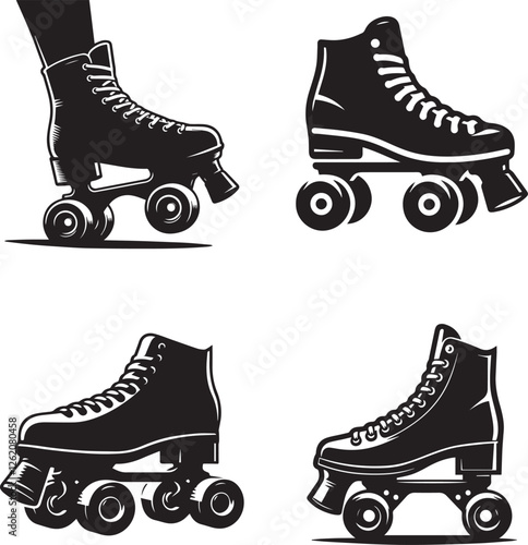 Classic Roller Skates Silhouette Collection