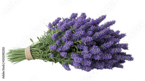 Lavender Bouquet: Aromatic lavender flowers, tied together with natural twine, exude a sense of tranquility and natural beauty. photo