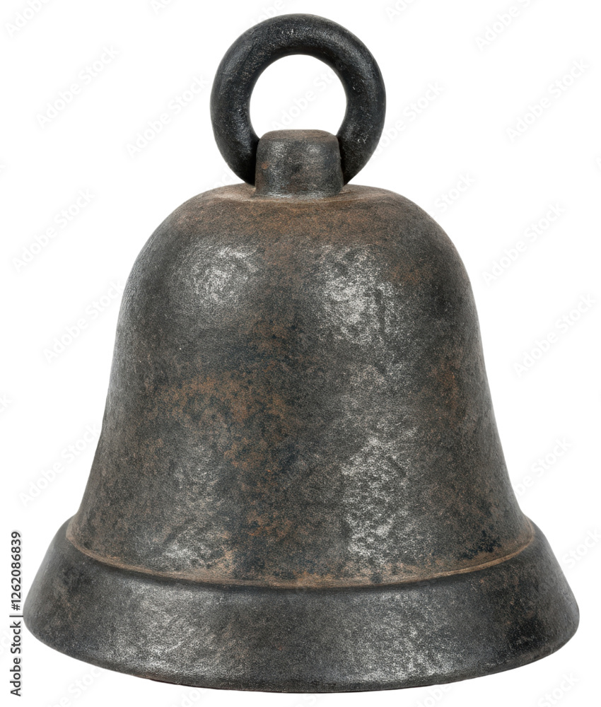 Antique metal bell isolated with transparent background Antique metal bell isolated with transparent background