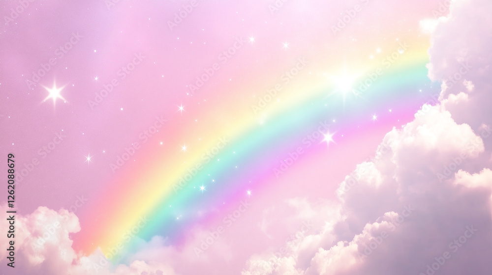 Naklejka premium Rainbow in the sky