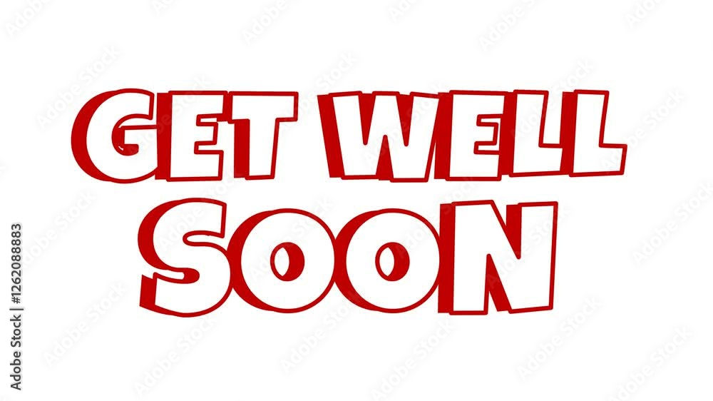 get well soon Animation with Green Screen Background get well soon Animation with Green Screen Background