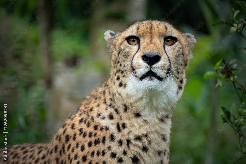 A male cheetah ( Acinonyx Jubatus) looking for prey A male cheetah ( Acinonyx Jubatus) looking for prey