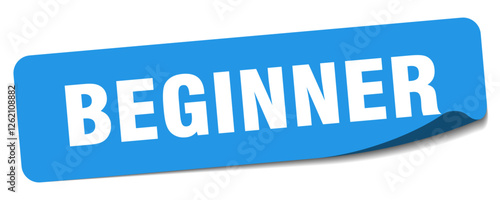 beginner sticker. beginner label
