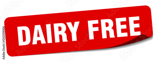 dairy free sticker. dairy free label