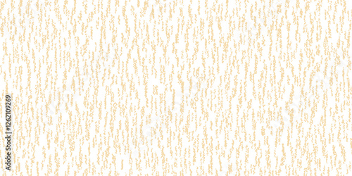 Vertical beige texture of worn wool slub fabric as a seamless pattern. Abstract bg with texture of flax textile. Rough melange rug with uneven dots and specks. Vector illustration