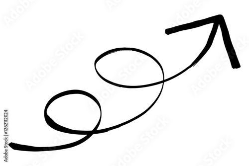 矢印のぐるぐるのイラスト素材　ベクター