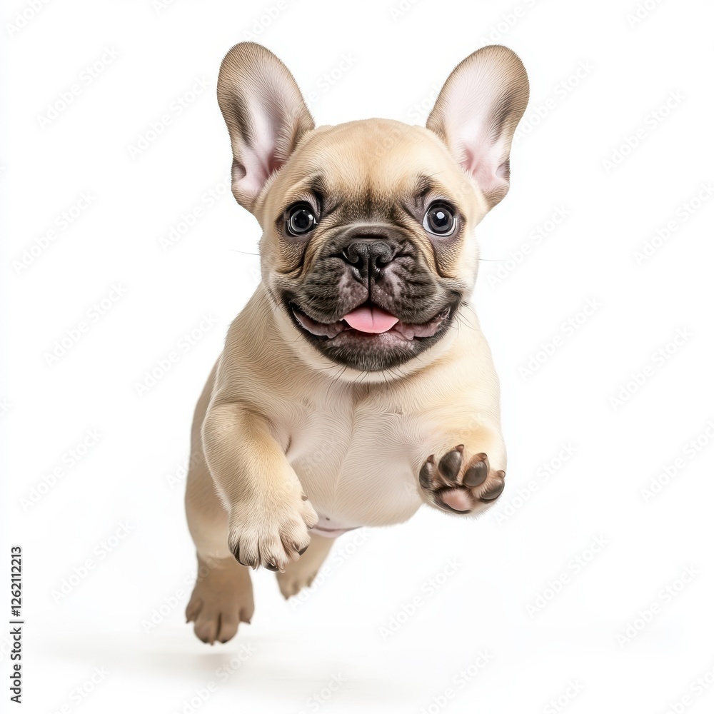 french bulldog puppy on white background french bulldog puppy on white background