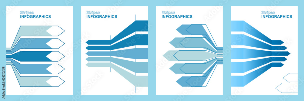 Perspective lines for infographics with arrows. Vector template set for background. Perspective lines for infographics with arrows. Vector template set for background.