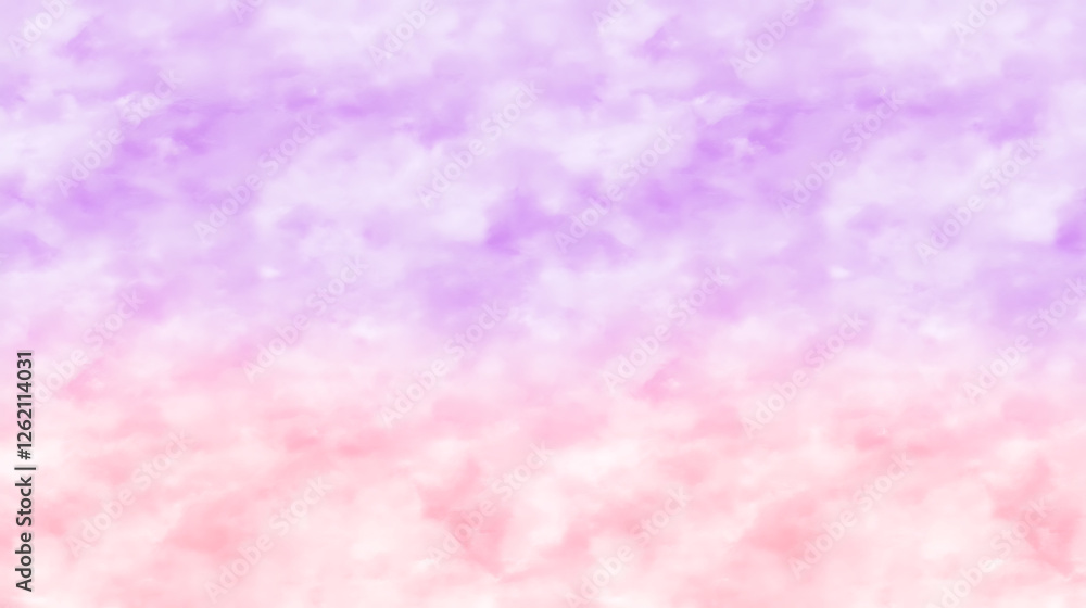 Fototapeta premium Ethereal Ombre Gradient Texture with Clouds of Lavender and Coral Hues Seamless Background Pattern