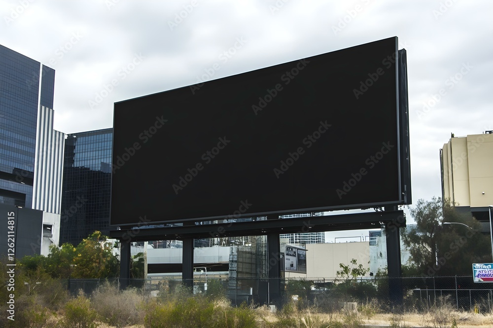 Obraz premium Clear Signboard Banner Mock-Up Template on a Storefront for Modern Retail Display