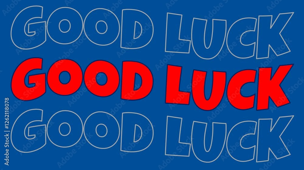 good luck animation with Green Screen Background good luck animation with Green Screen Background