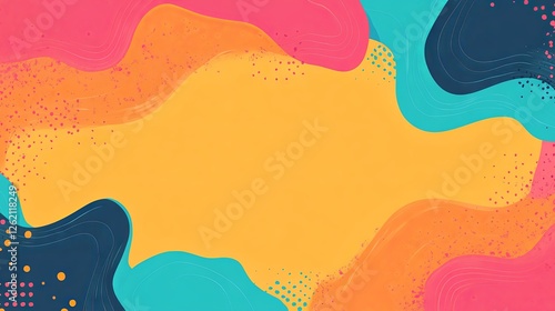 Blank colorful comic abstract background template