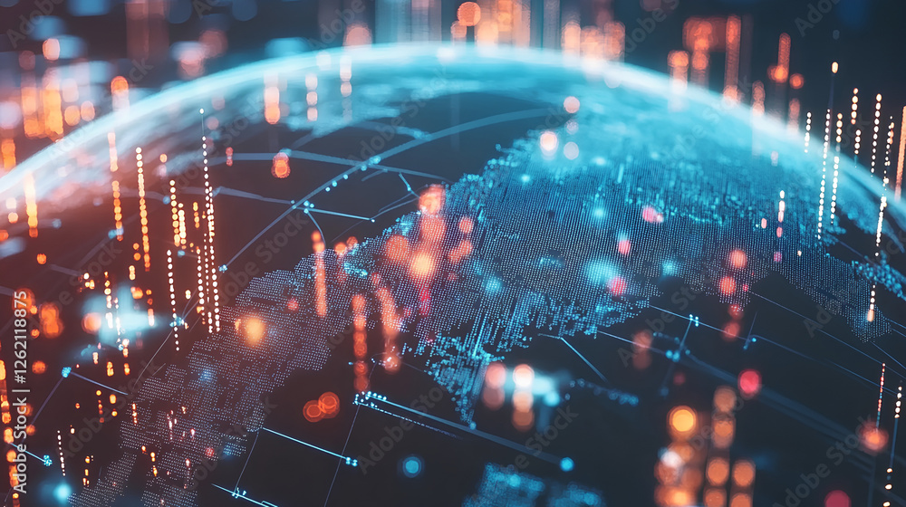 Fototapeta premium World internet network illustration, background, illustration, vector