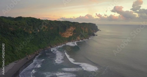 Drone Aerial Parangtritis Beach of Yogyakarta Indonesia