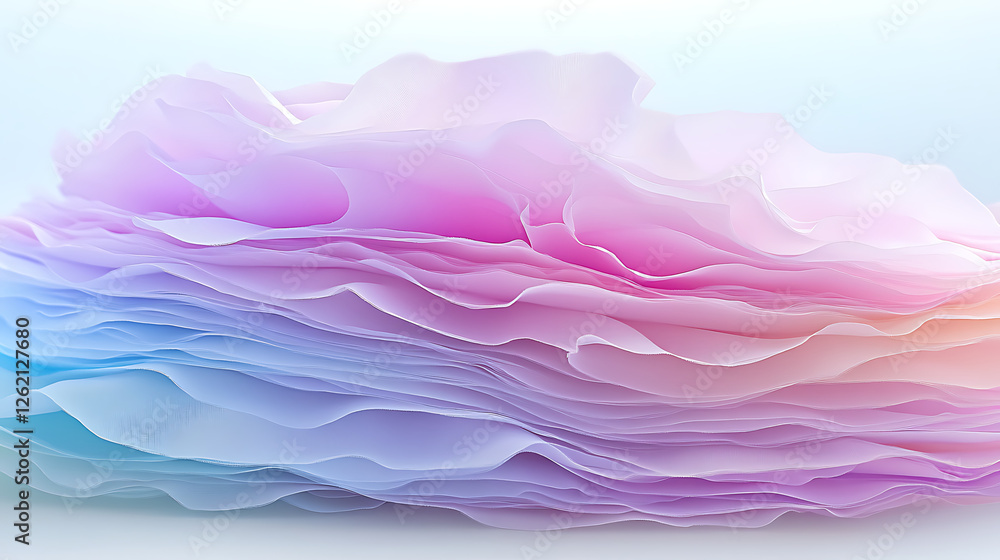 Obraz premium Gentle Gradient Waves of Color Abstract Design Concept Presentation Background Image Creation