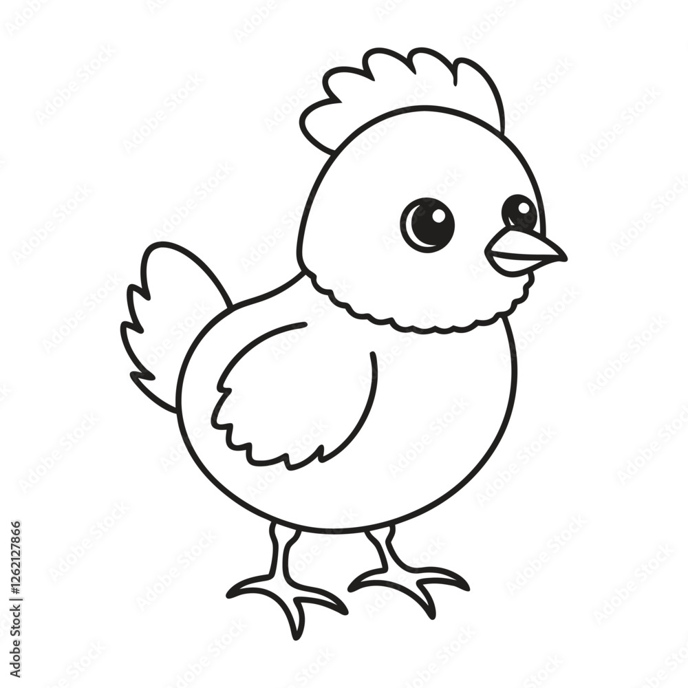 Cute Chick Coloring Page Cute Chick Coloring Page