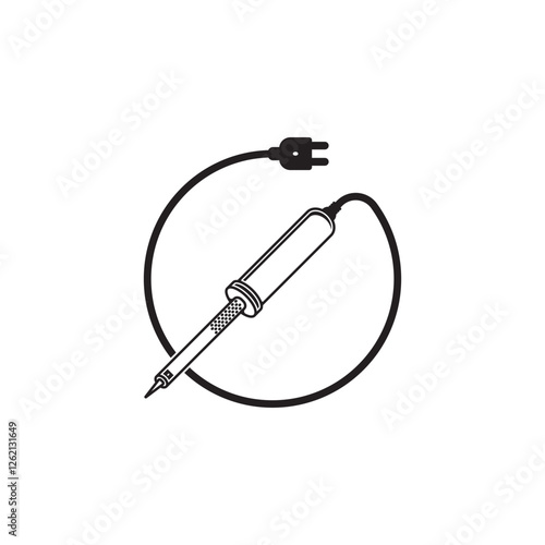 solder iron icon vector illustration symbol design