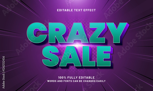 crazy sale editable text effects with a sale and discount theme