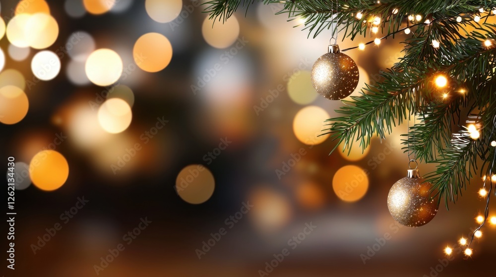 Captivating golden abstract background with shimmering Christmas ornaments twinkling lights and a cozy festive atmosphere This elegant luxurious image is perfect for holiday cards seasonal decor Captivating golden abstract background with shimmering Christmas ornaments twinkling lights and a cozy festive atmosphere This elegant luxurious image is perfect for holiday cards seasonal decor