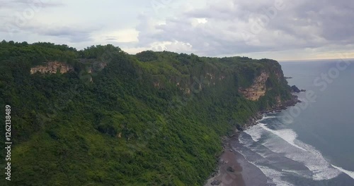 Drone Aerial Parangtritis Beach of Yogyakarta Indonesia