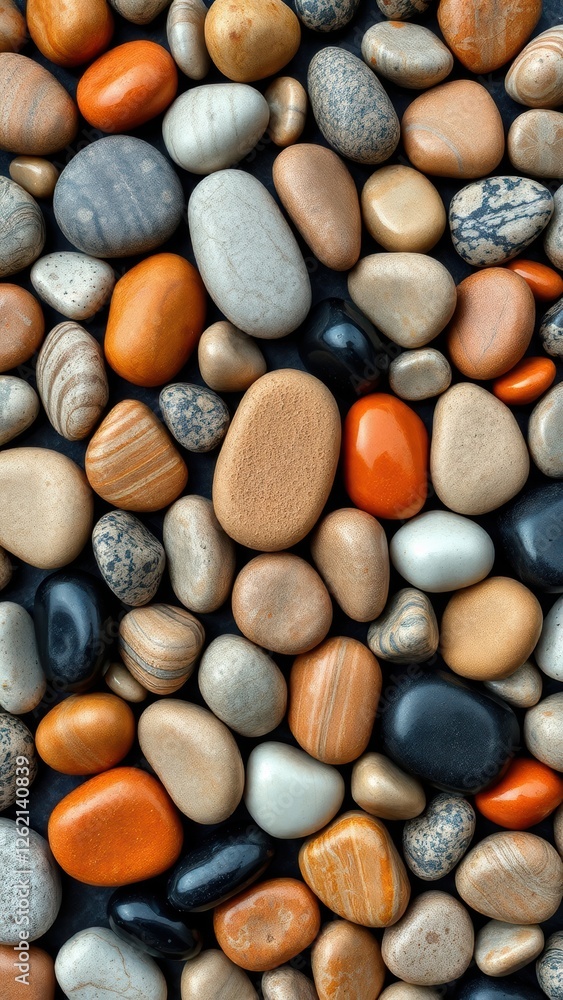 Portrait image containing beautiful small stones Portrait image containing beautiful small stones