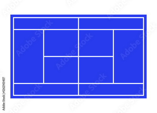 Top view of tennis court diagram vector image