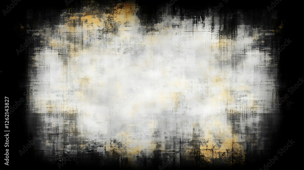 Obraz premium Grunge Canvas with Abstract White and Gold Splash Texture for Backgrounds and Artistic Design