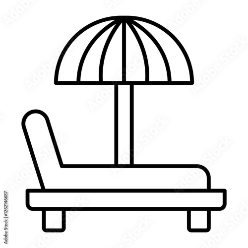 Lounger outline icon