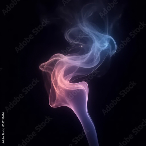smoke on black background