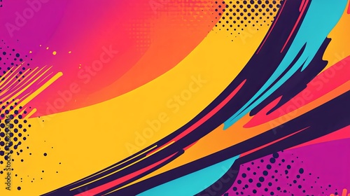 Wallpaper Mural Blank colorful comic abstract background template center focused copy space Torontodigital.ca